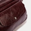 Sac aspect daim bordeaux femme