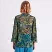 Chemise manches 3/4 noir femme