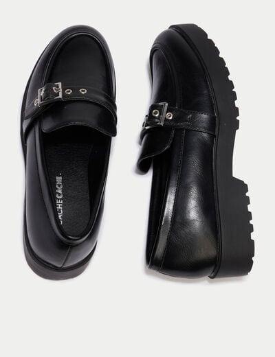 Mocassins noir femme