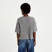 Pull manches courtes gris femme