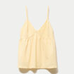 Top fines bretelles avec studs jaune pastel femme