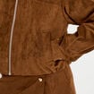 Jupe-short courte aspect daim marron femme