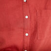 Chemise droite courte col classique vieux rose femme