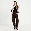 Veste sans manches col montant noir femme