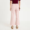 Jean flare cropped taille haute rose nude femme
