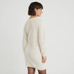 Robe pull d&eacute;tails de boutons ecru femme