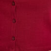 Gilet manches longues c&ocirc;tel&eacute; rouge fonc&eacute; femme