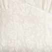 Robe courte &eacute;vas&eacute;e col v dentelle ecru femme