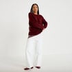 Pull manches longues bordeaux femme