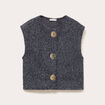 Gilet sans manches effet polaire gris fonc&eacute; femme