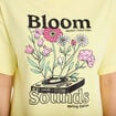 T-shirt oversize manches courtes jaune pastel femme