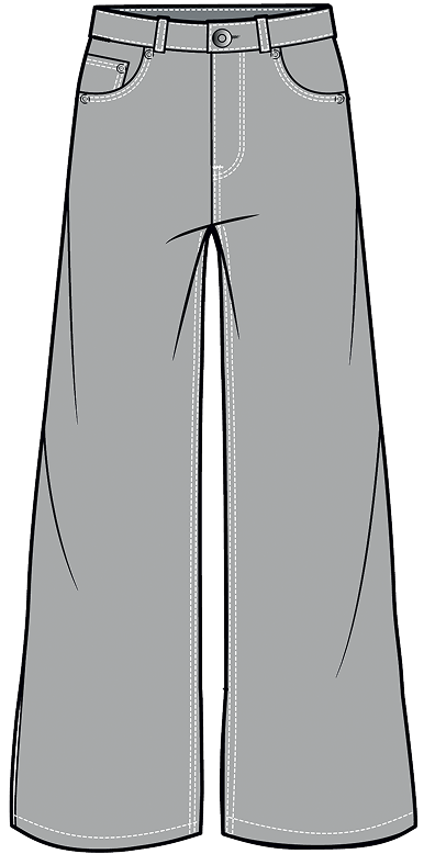 Croquis coupe Wide Leg