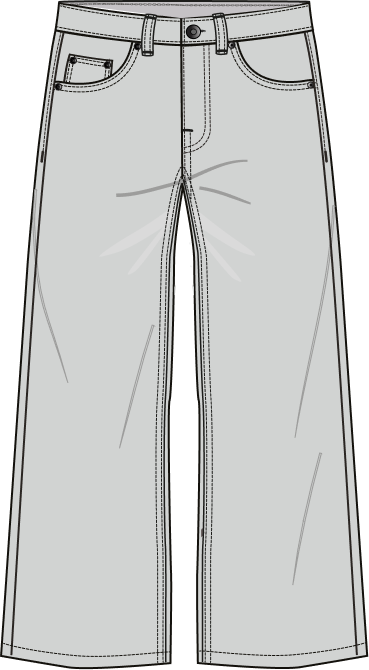 Croquis Jeans coupe cropped