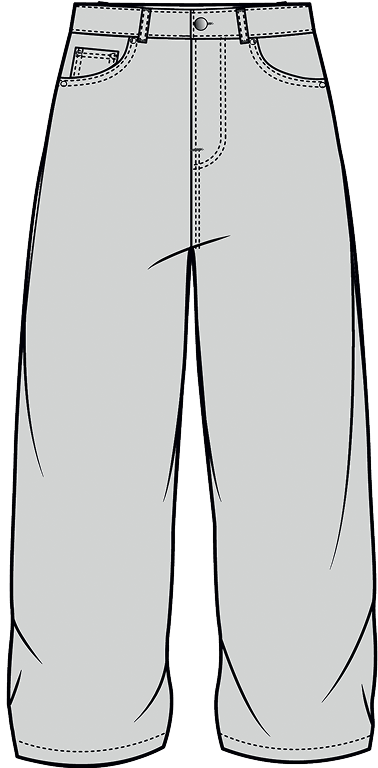 Croquis coupe baggy