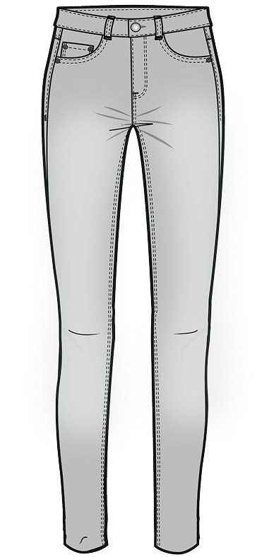 Croquis coupe skinny