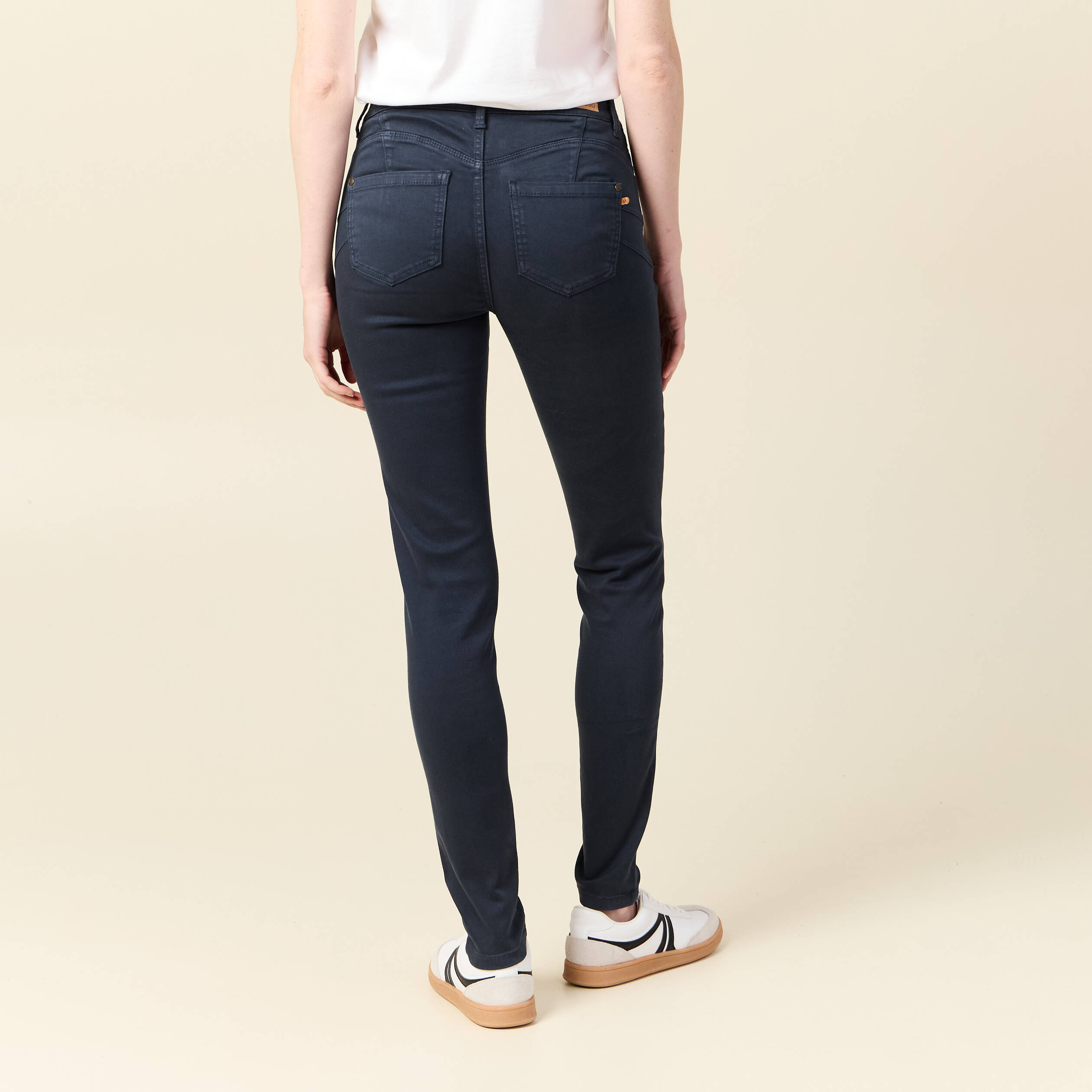 Pantalon Audrey - skinny push up bleu marine femme