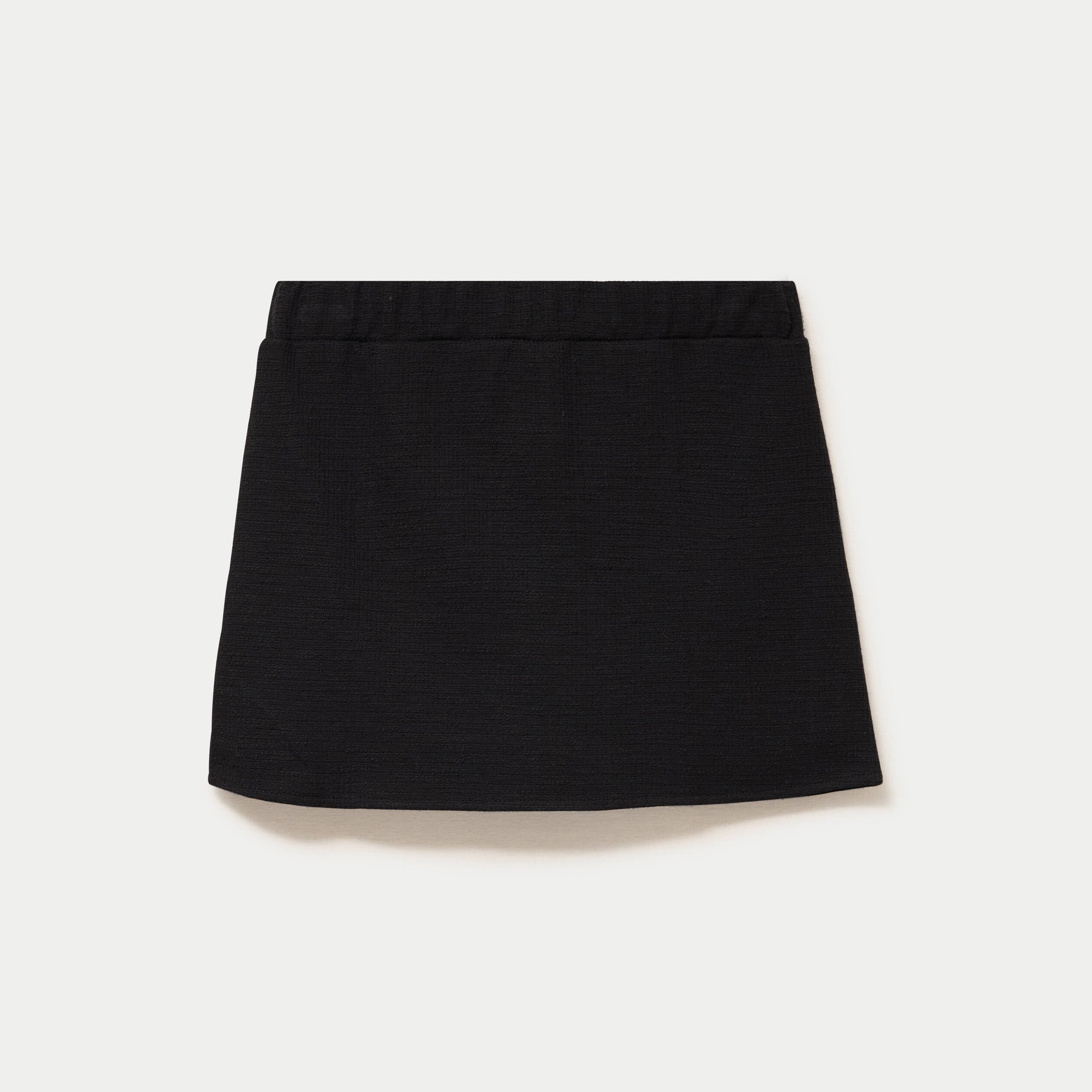 Jupe-short courte en maille noir femme