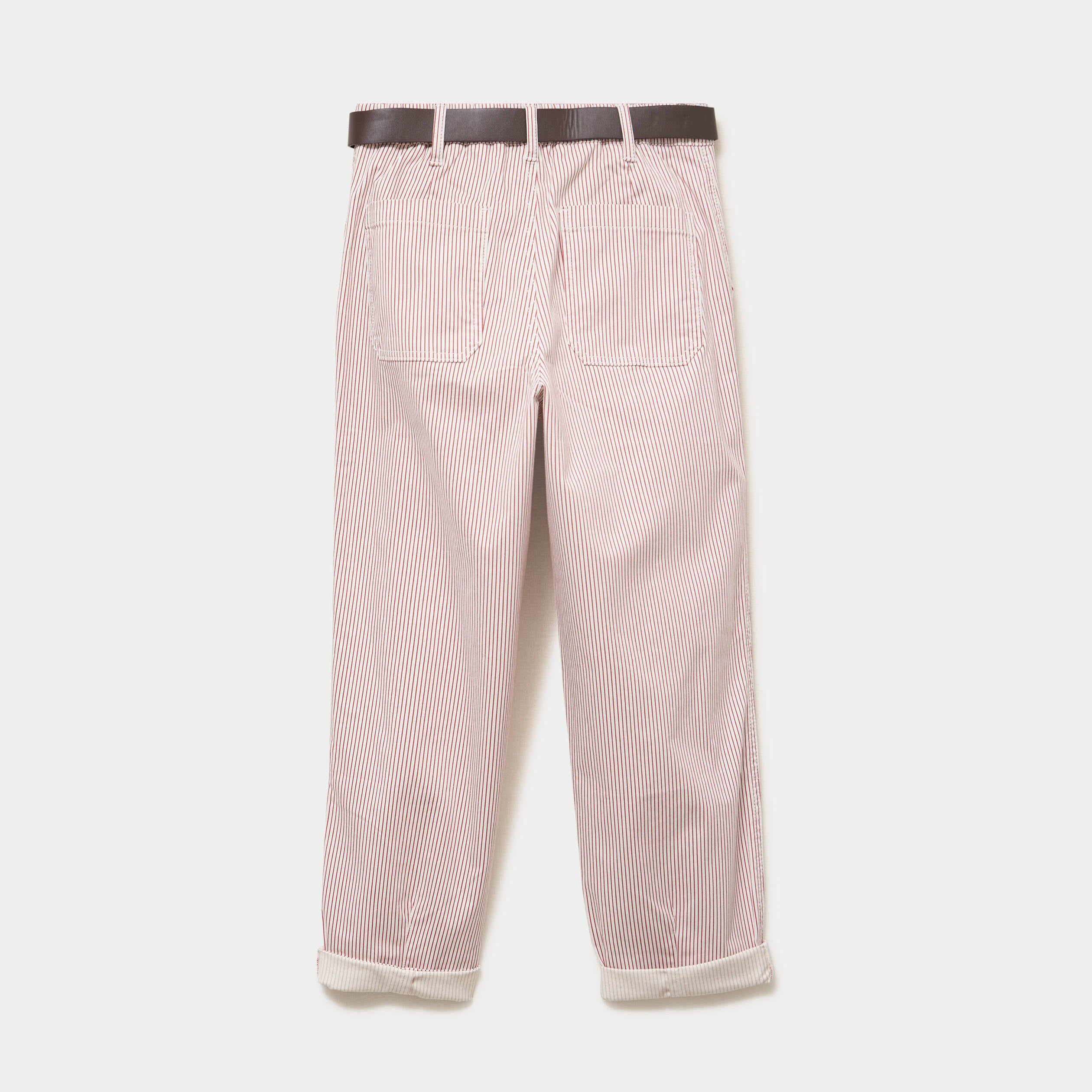 Pantalon chino 7/8&egrave;me taille &eacute;lastiqu&eacute;e vieux rose femme