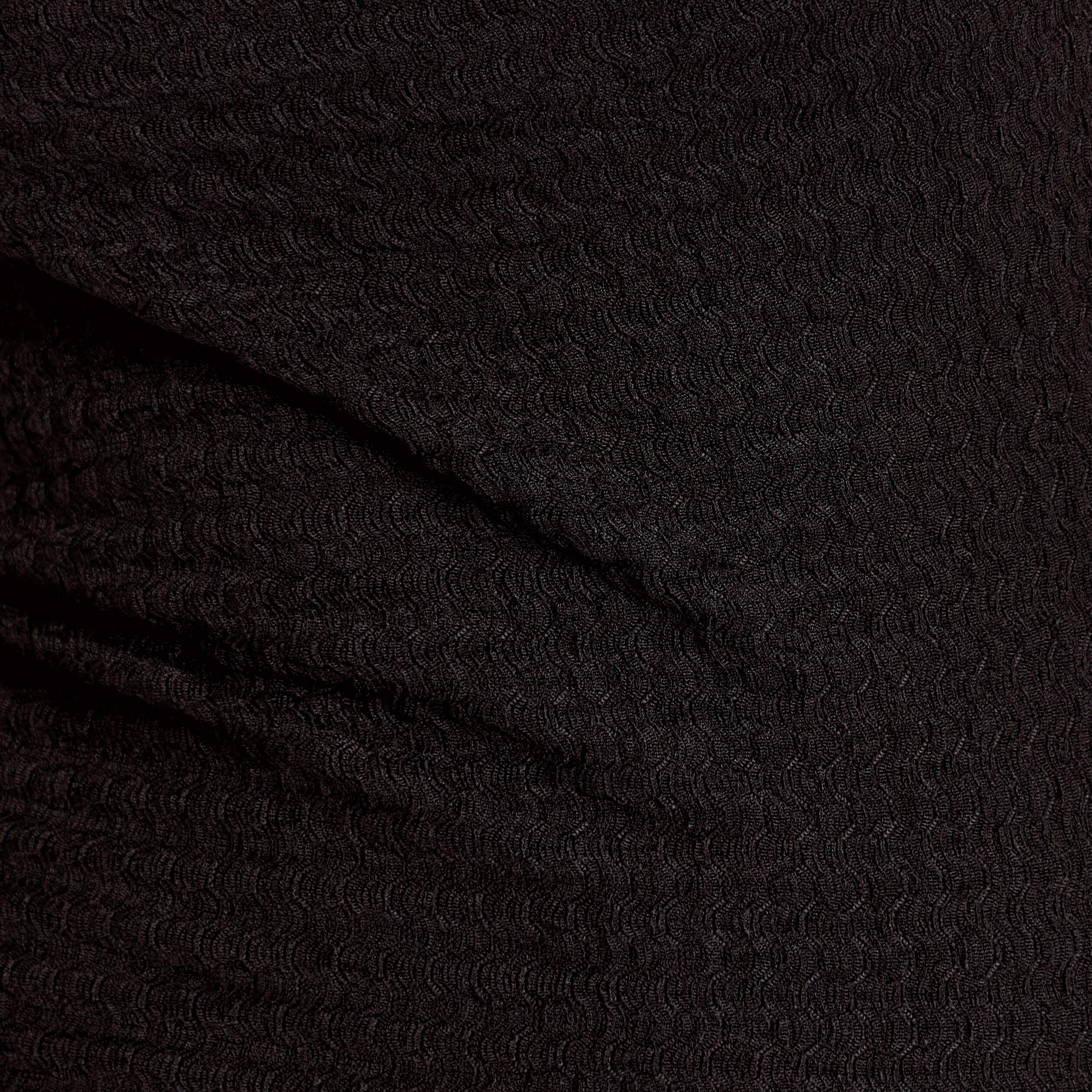 Robe midi droite sans manches en maille noir femme
