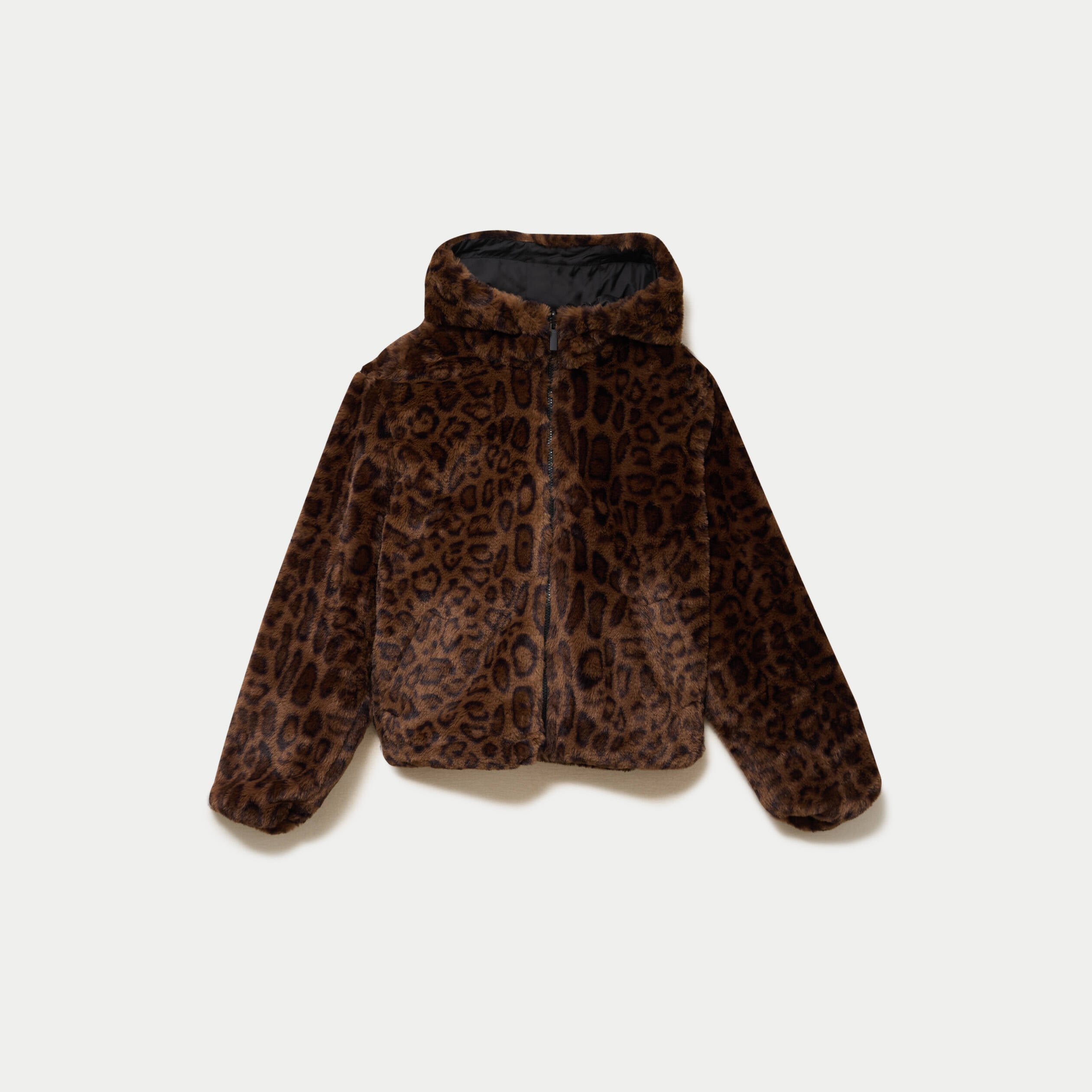 Parka r&eacute;versible &agrave; capuche noir femme
