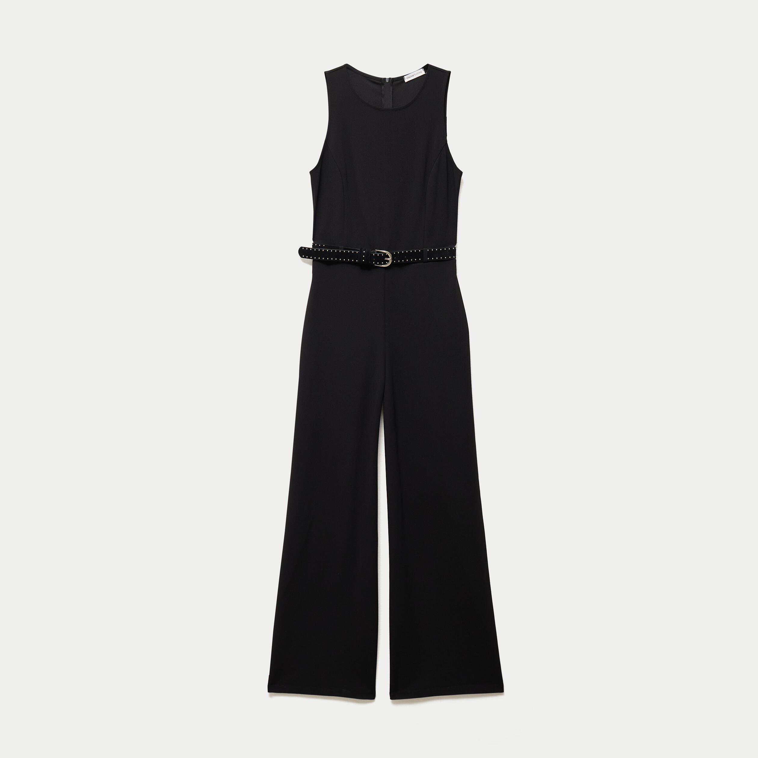 Combinaison ajust&eacute;e sans manches noir femme