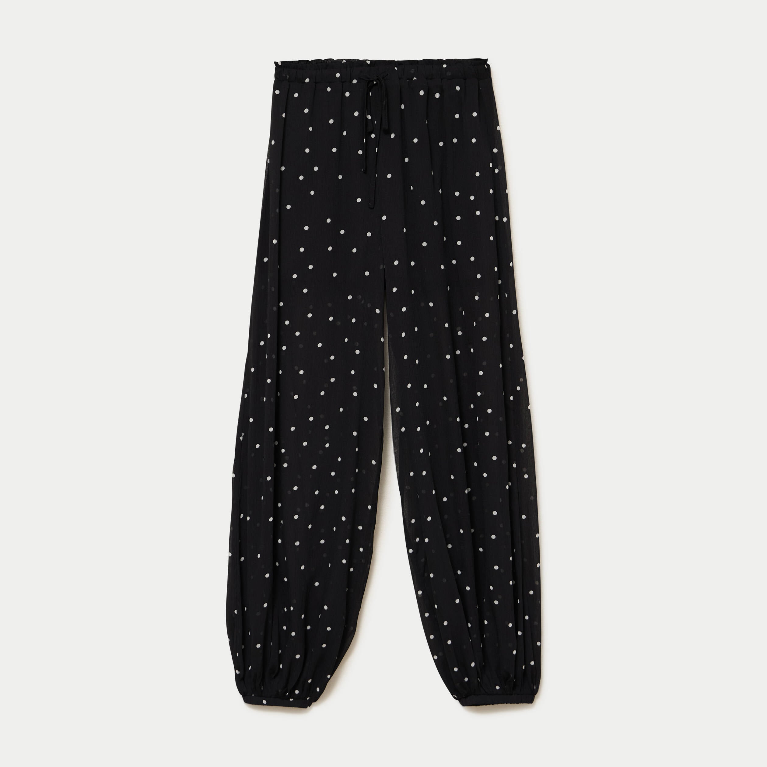 Pantalon bouffant taille standard noir femme