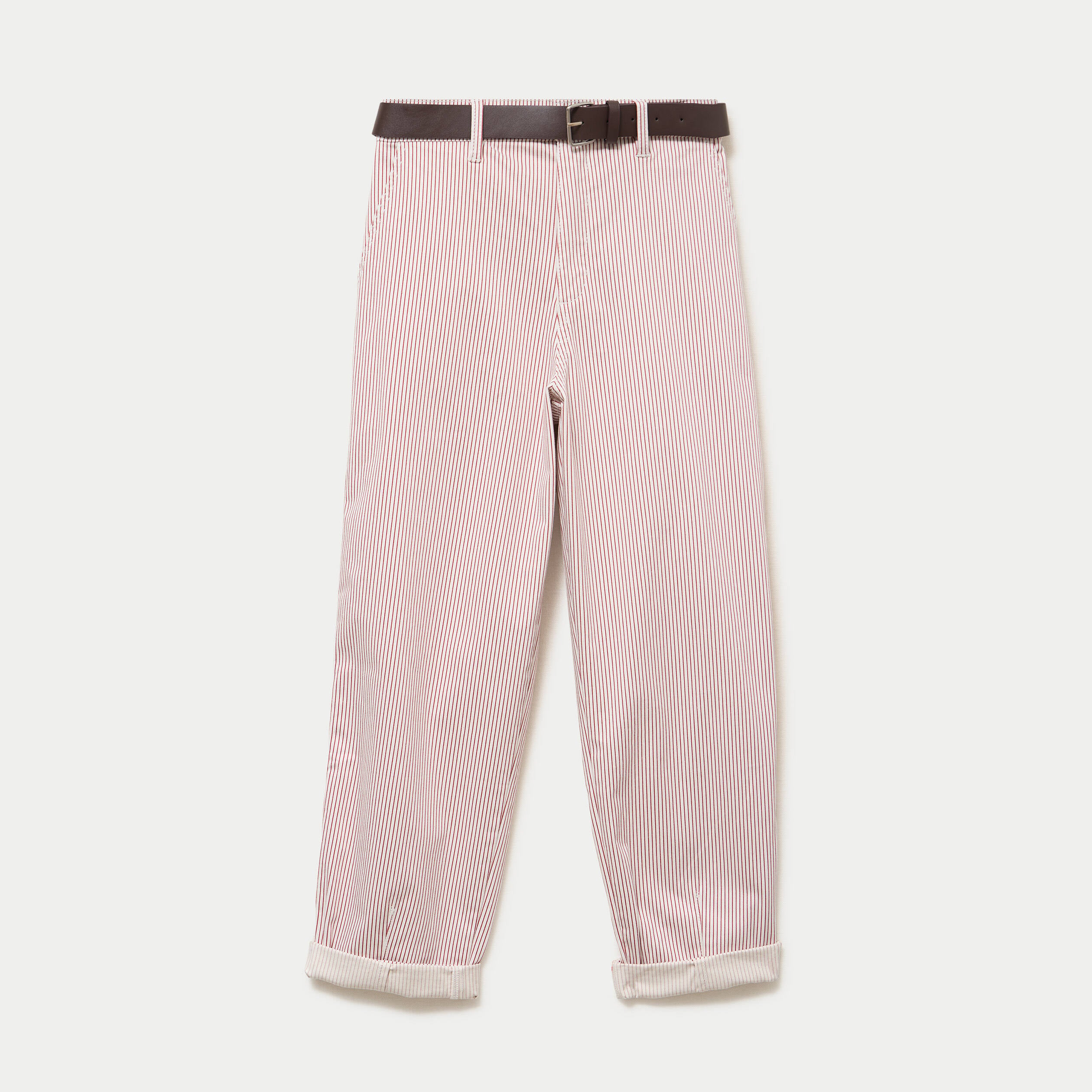 Pantalon chino 7/8&egrave;me taille &eacute;lastiqu&eacute;e vieux rose femme