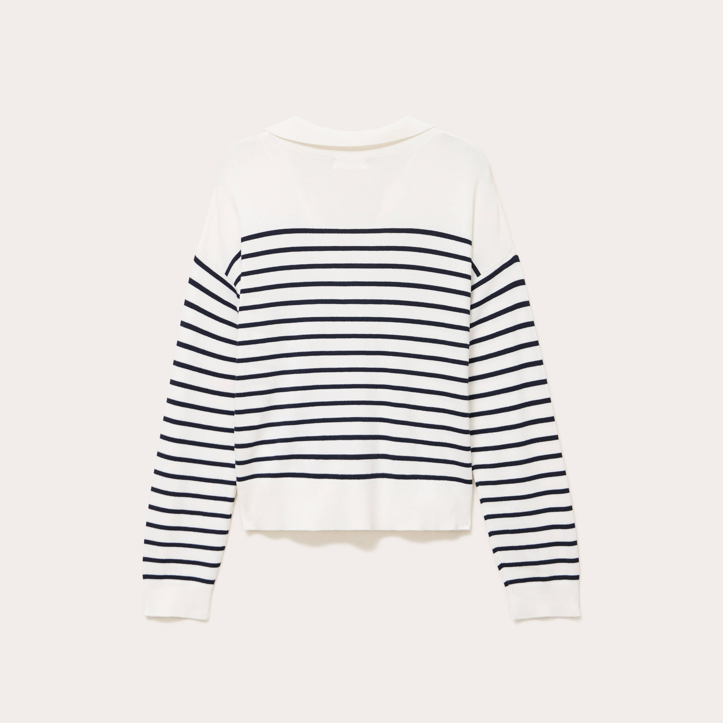 Pull fin manches longues encolure bateau bleu marine femme