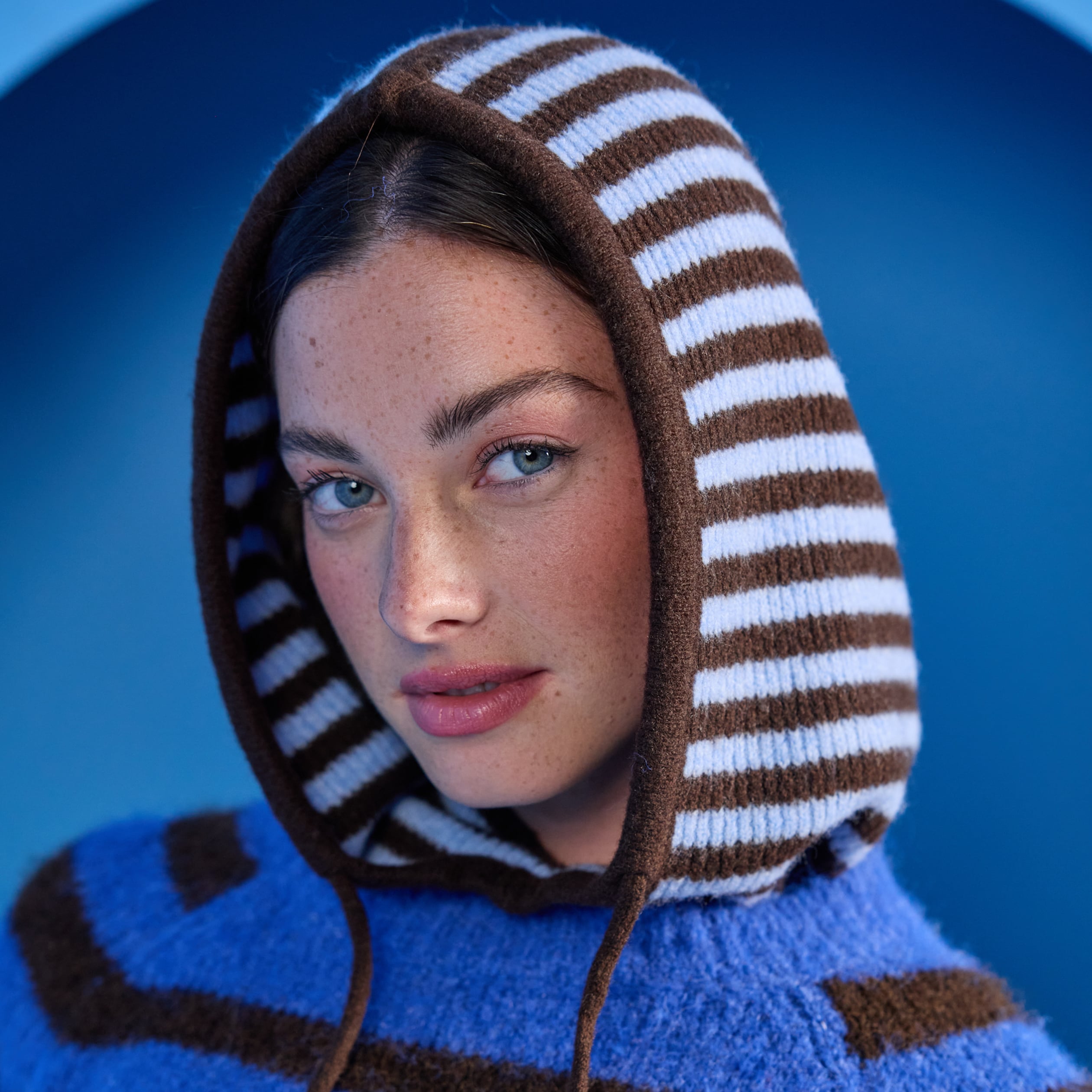 Cagoule bleu clair femme