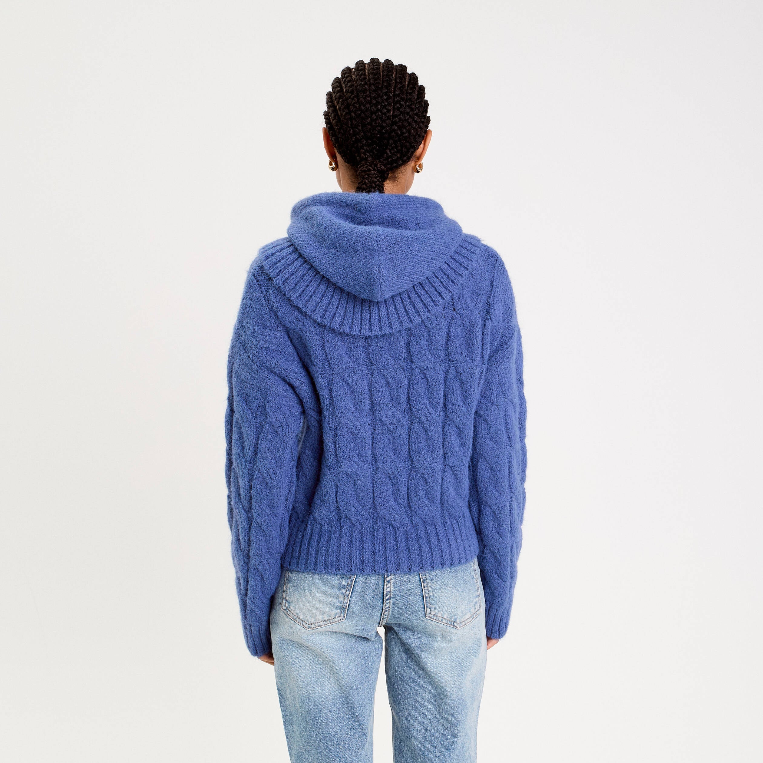 Pull 2-en-1 &agrave; capuche amovible violet femme