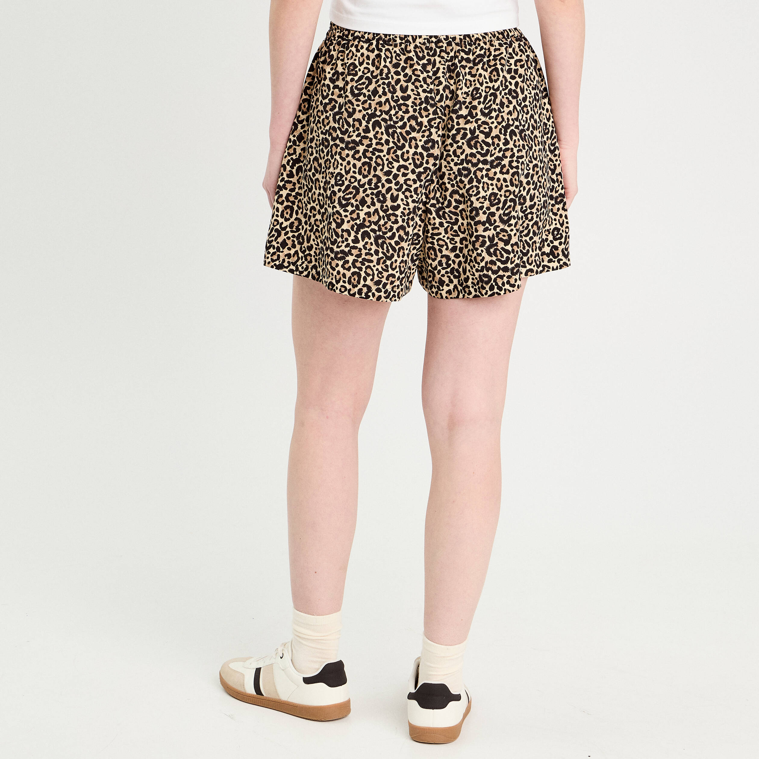 Short fluide regular beige femme