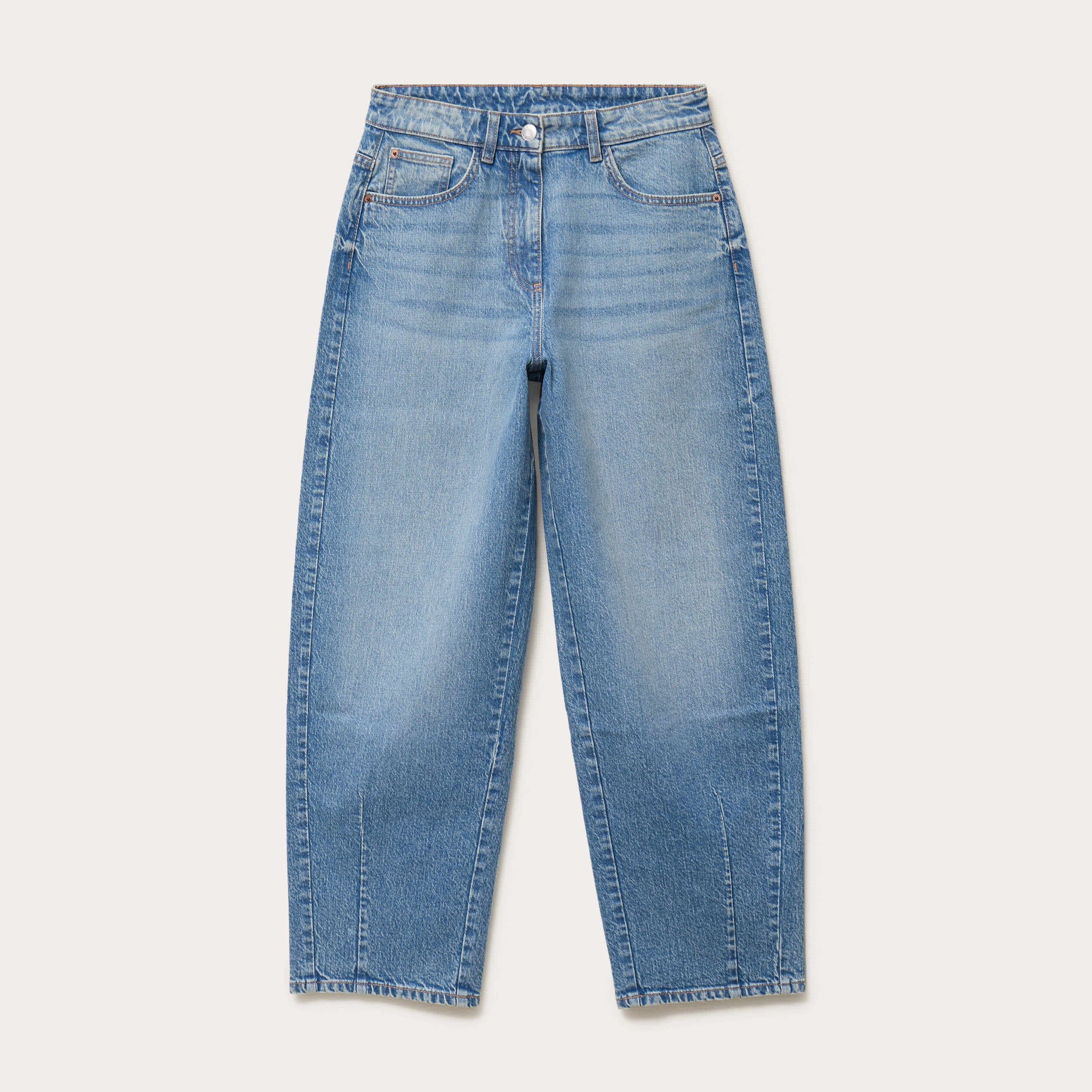 Jeans baggy taille basse denim triple stone femme