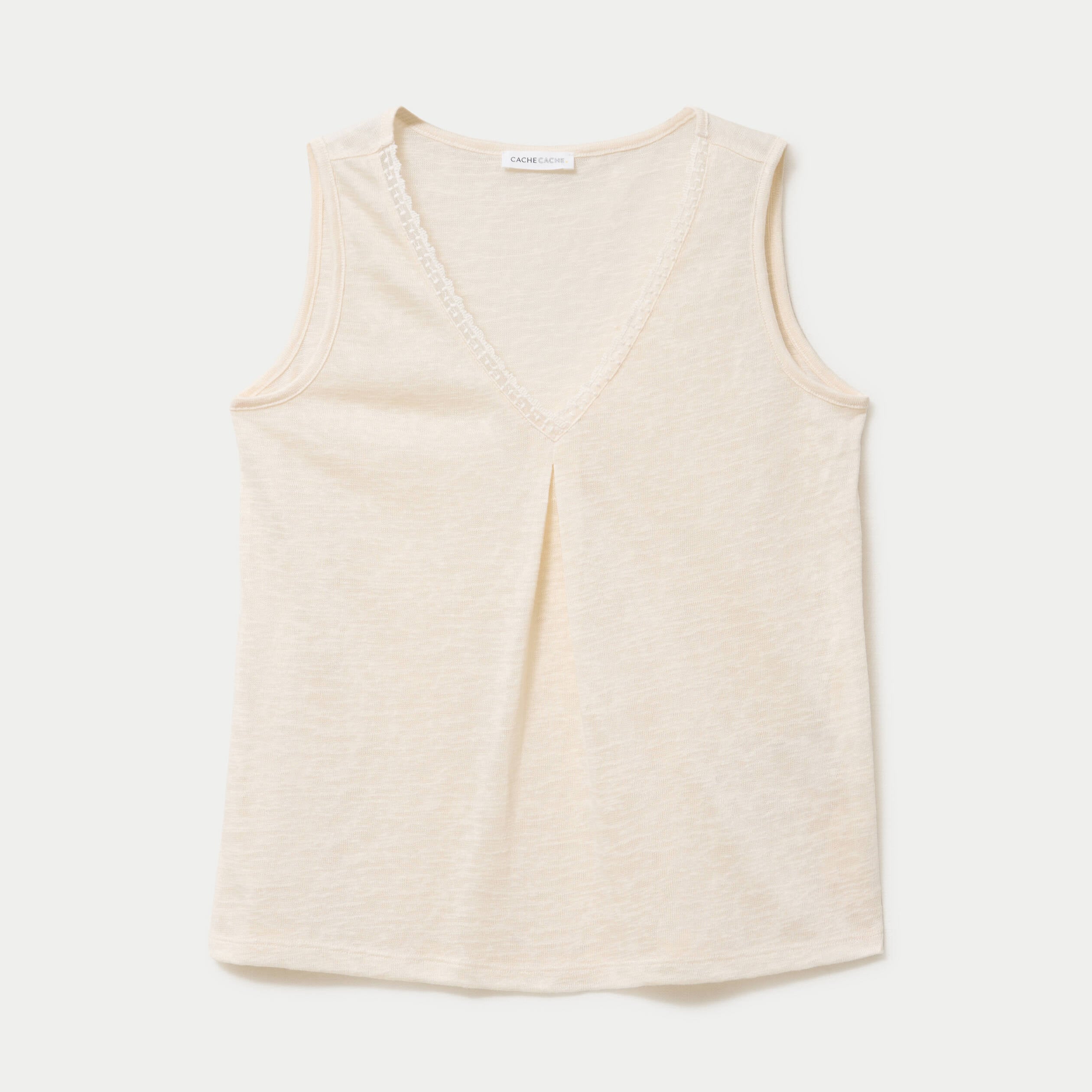 D&eacute;bardeur col v couleur or femme
