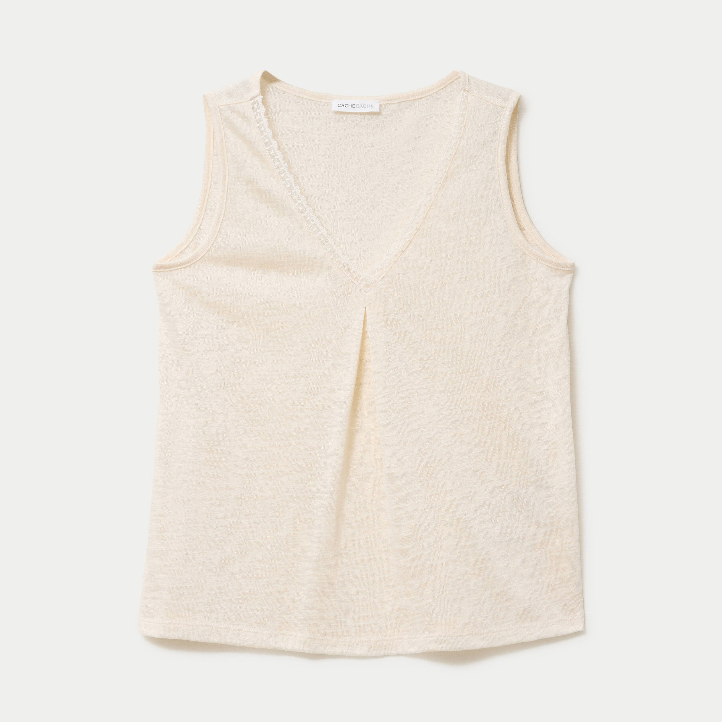 D&eacute;bardeur col v couleur or femme