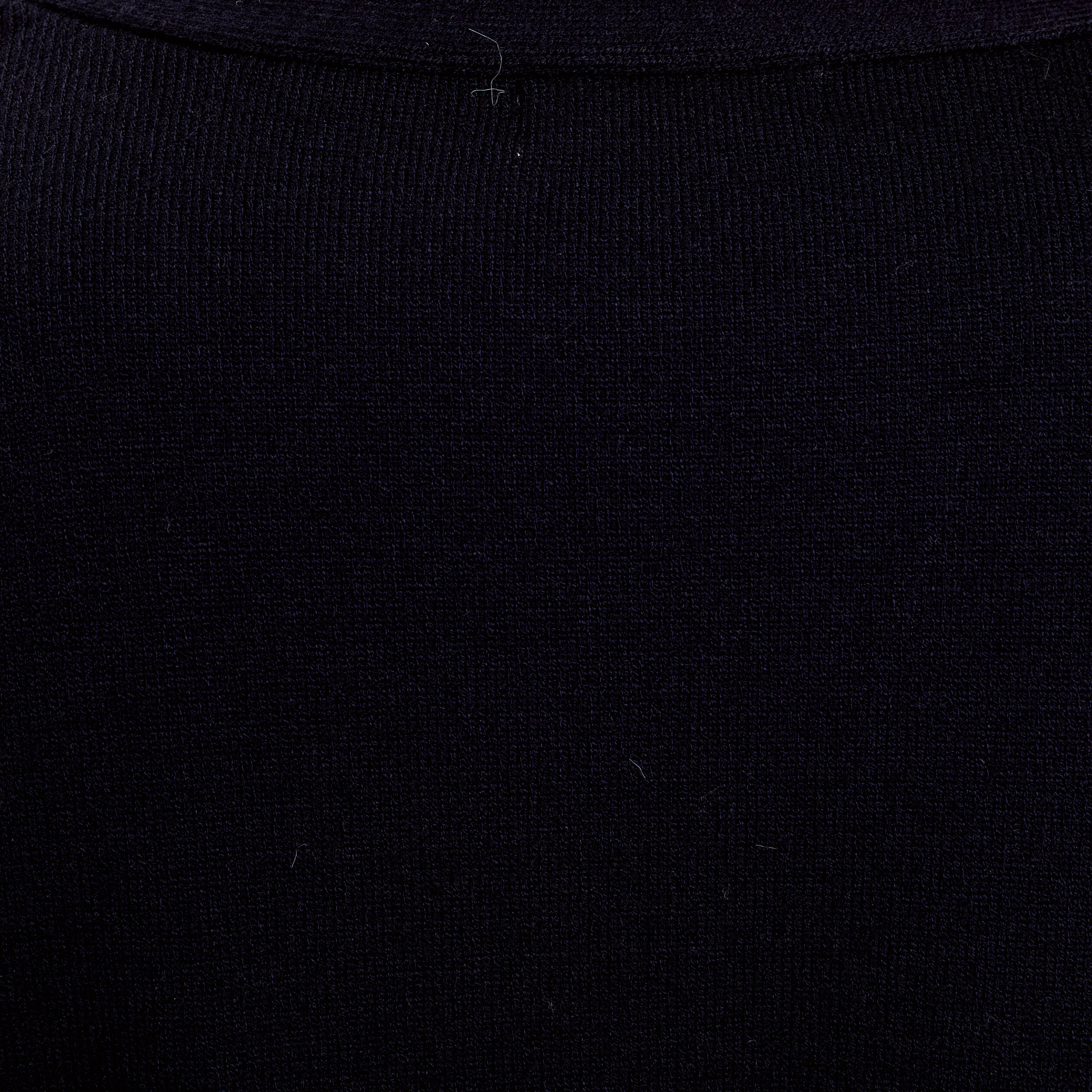 Gilet brod&eacute; col v bleu marine femme
