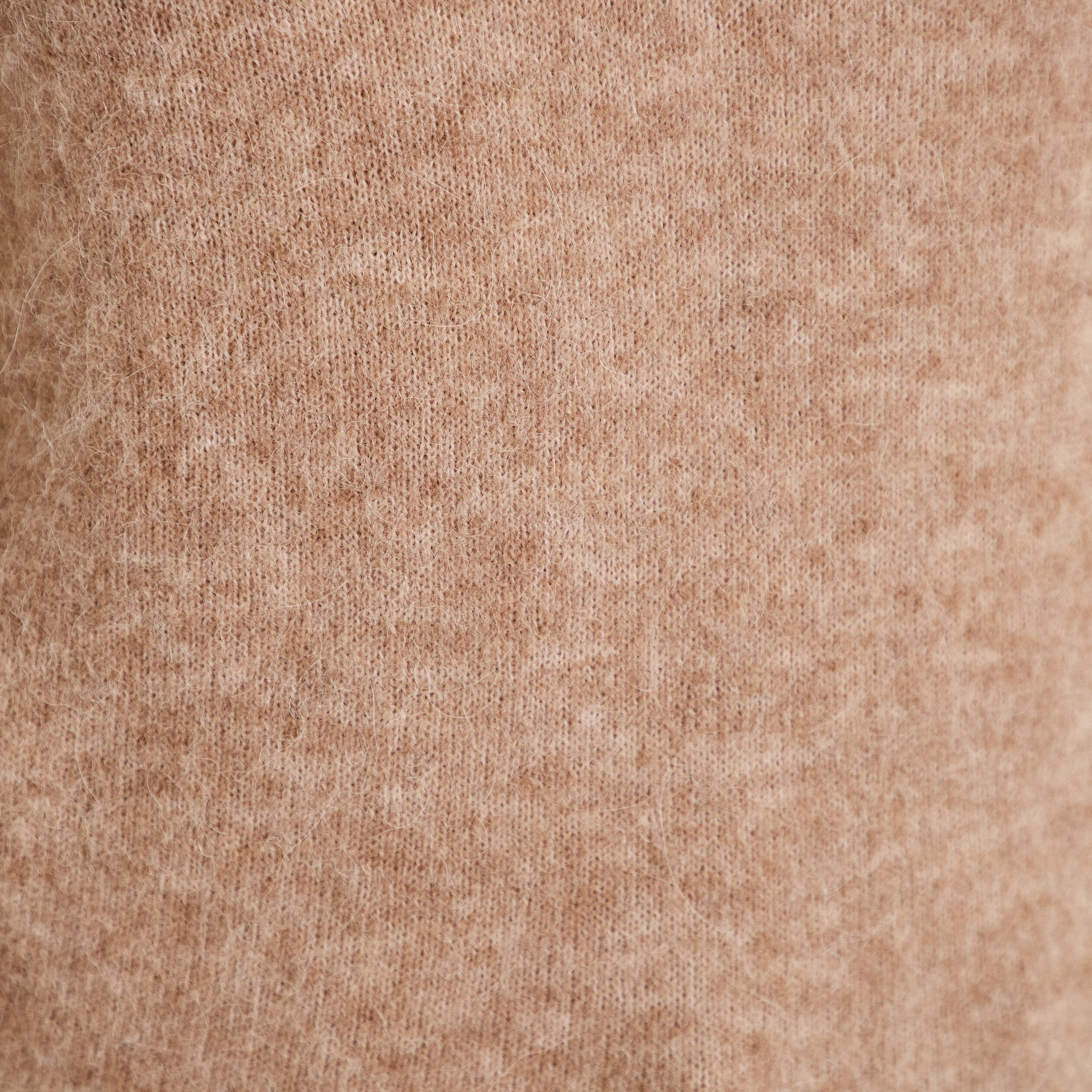 Pull avec col en V taupe femme
