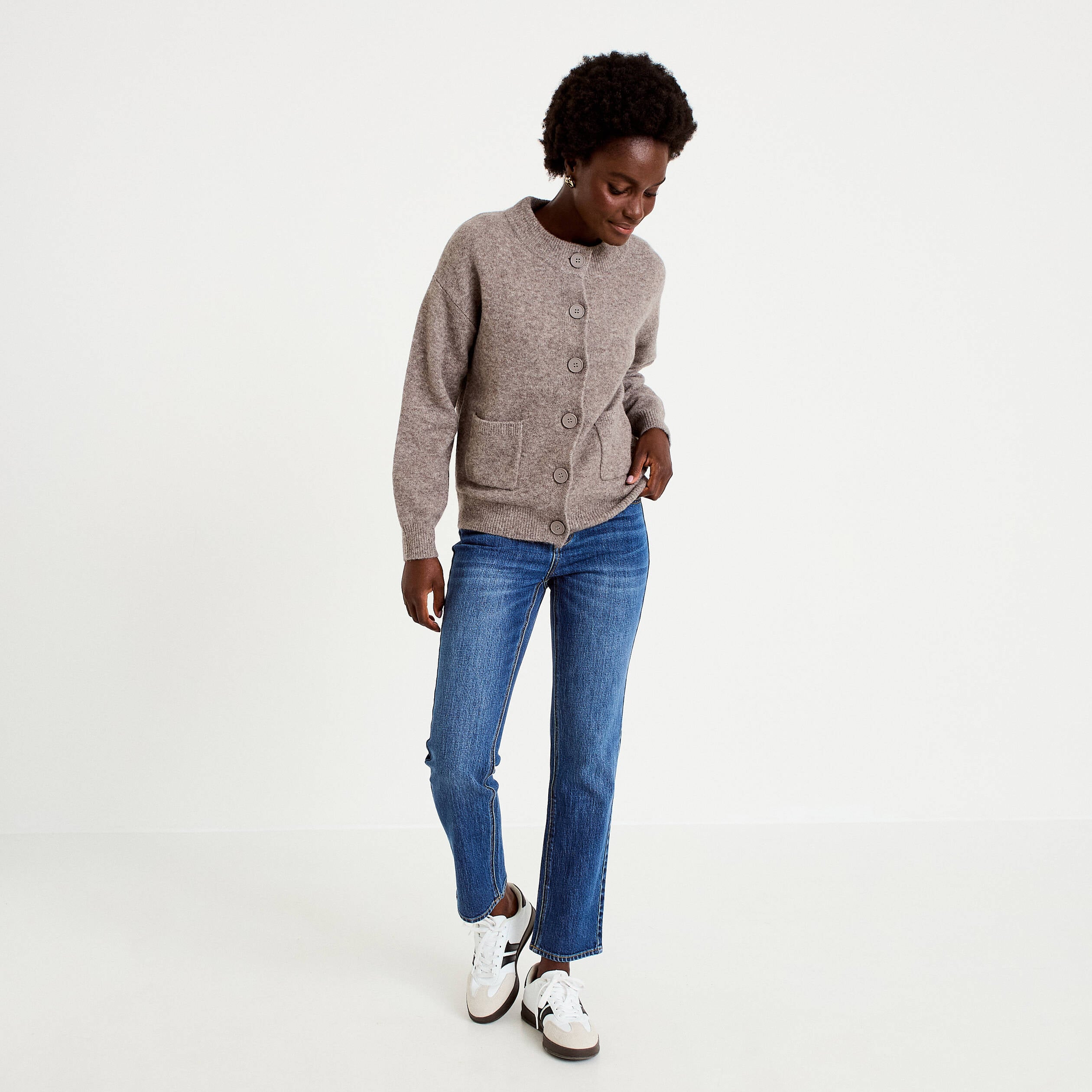 Jean taille standard denim stone femme