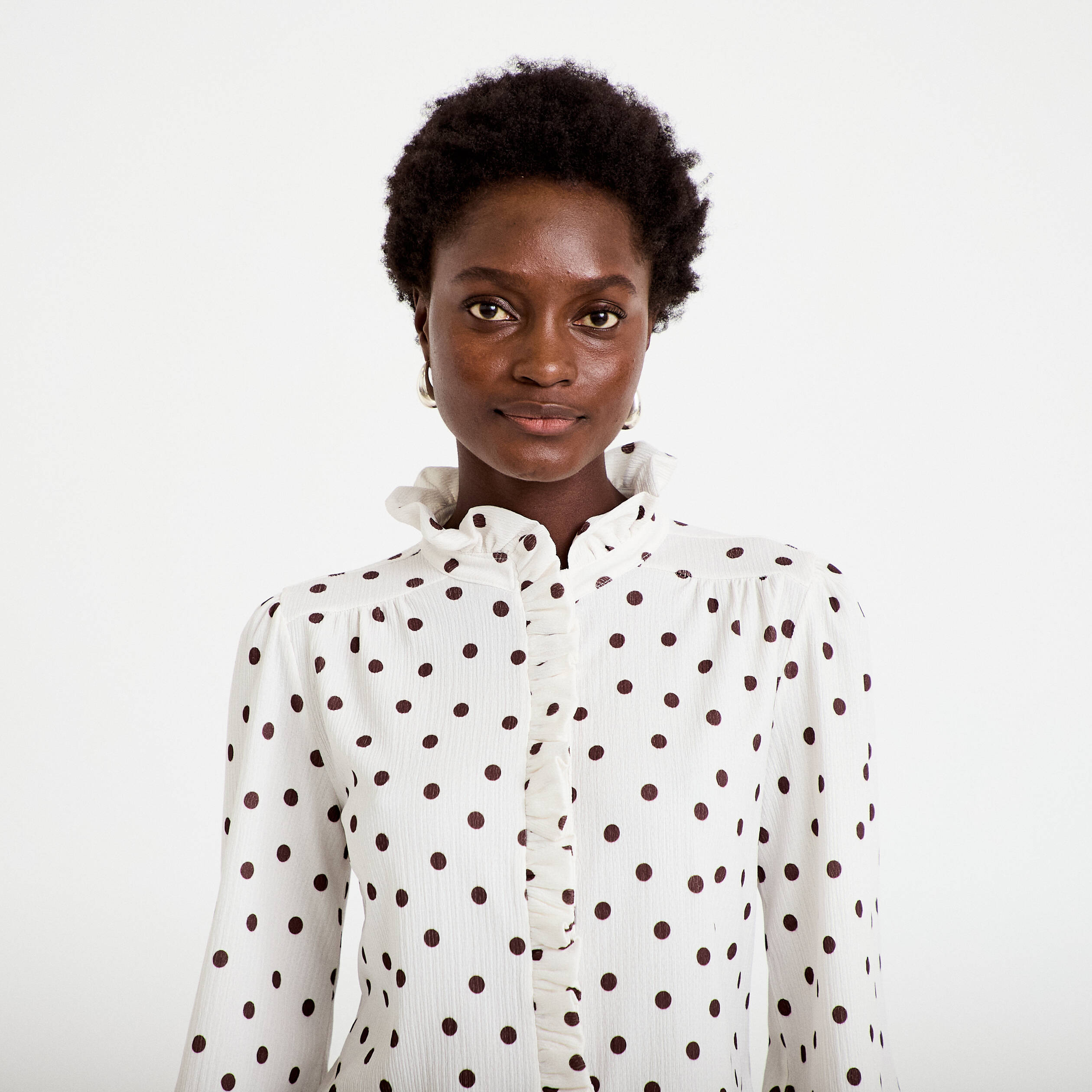 Blouse manches longues blanc femme