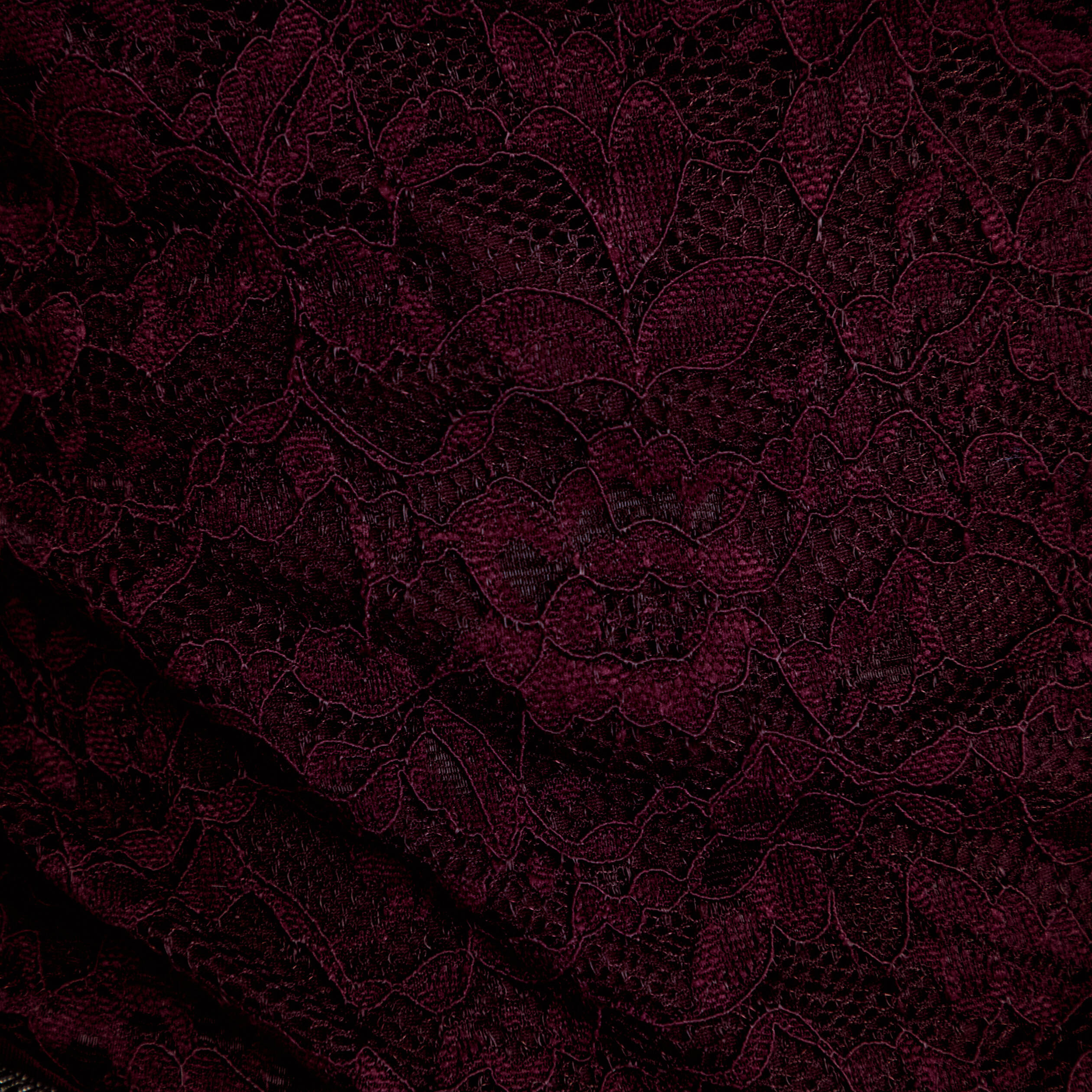 Body ajust&eacute; dentelle col bateau violet fonc&eacute; femme