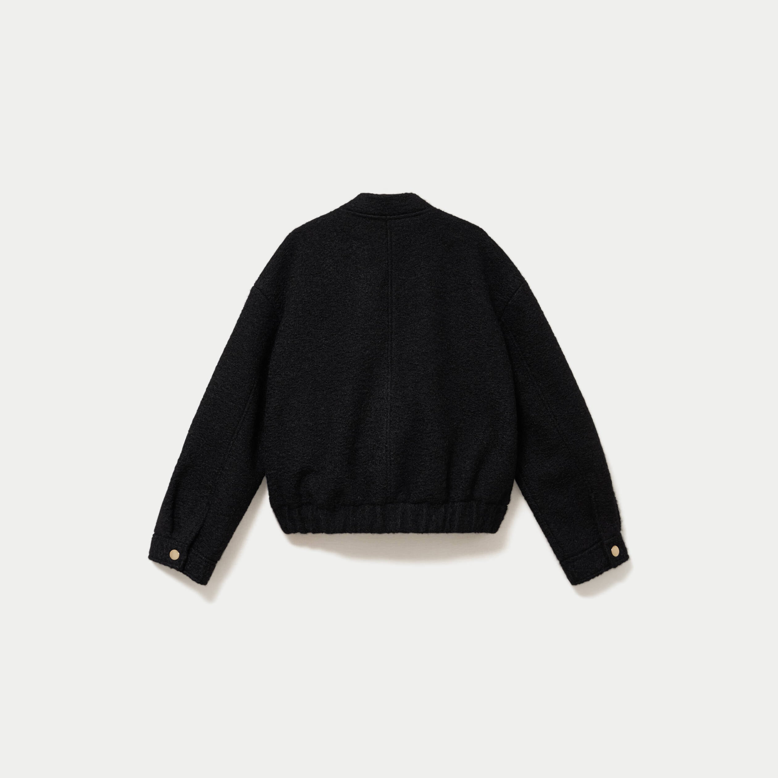 Bomber oversize manches longues noir femme