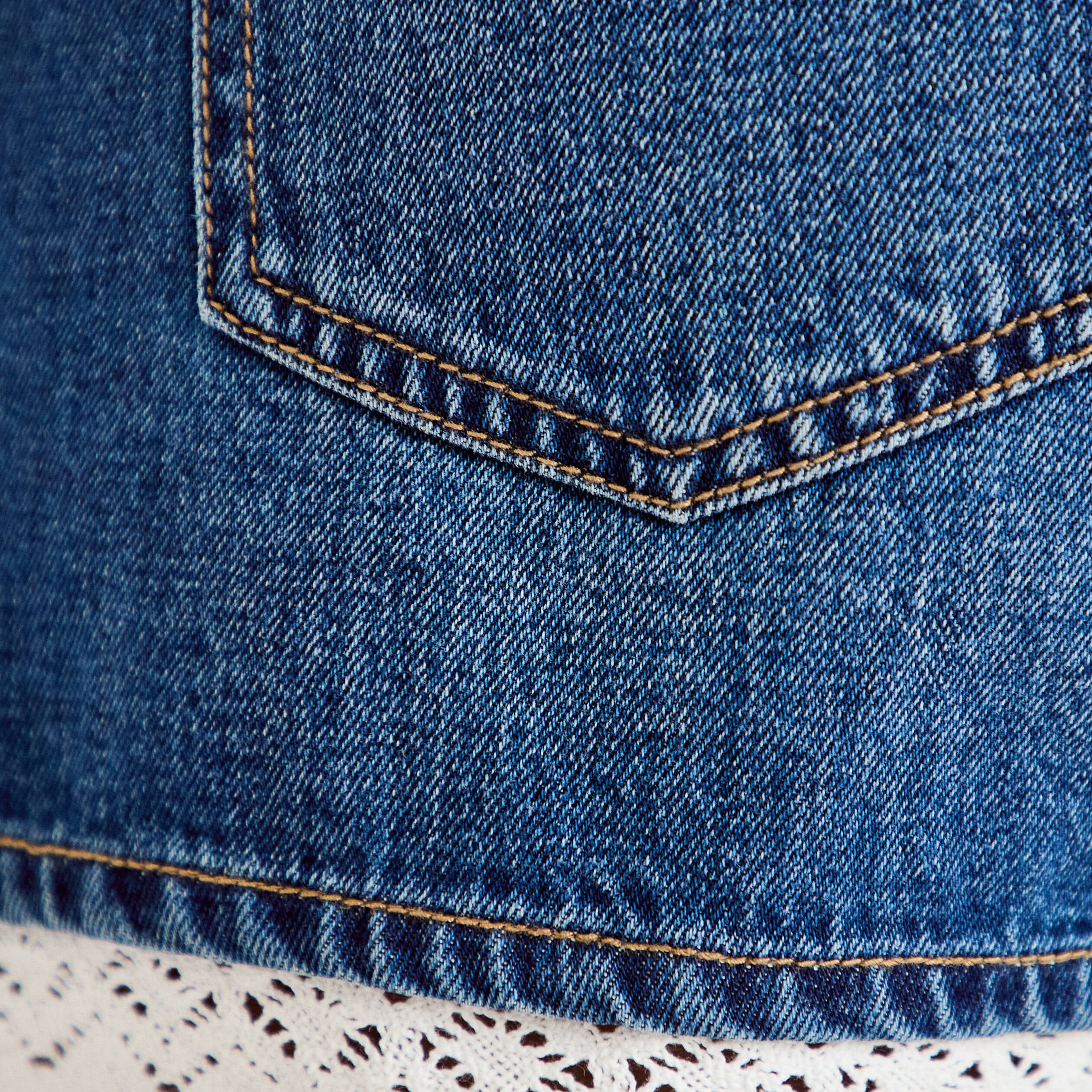 Short en jean denim stone femme