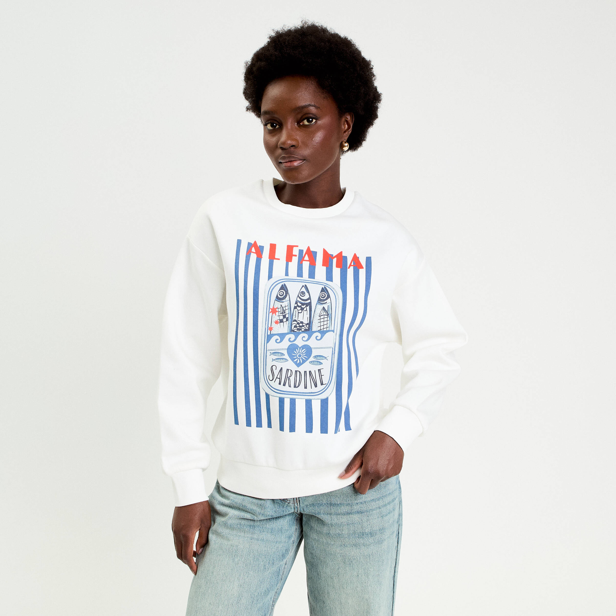 Sweat-shirt Manches Longues Dolphin Moon - Taille Unisexe - Neuf Sans étiquettes