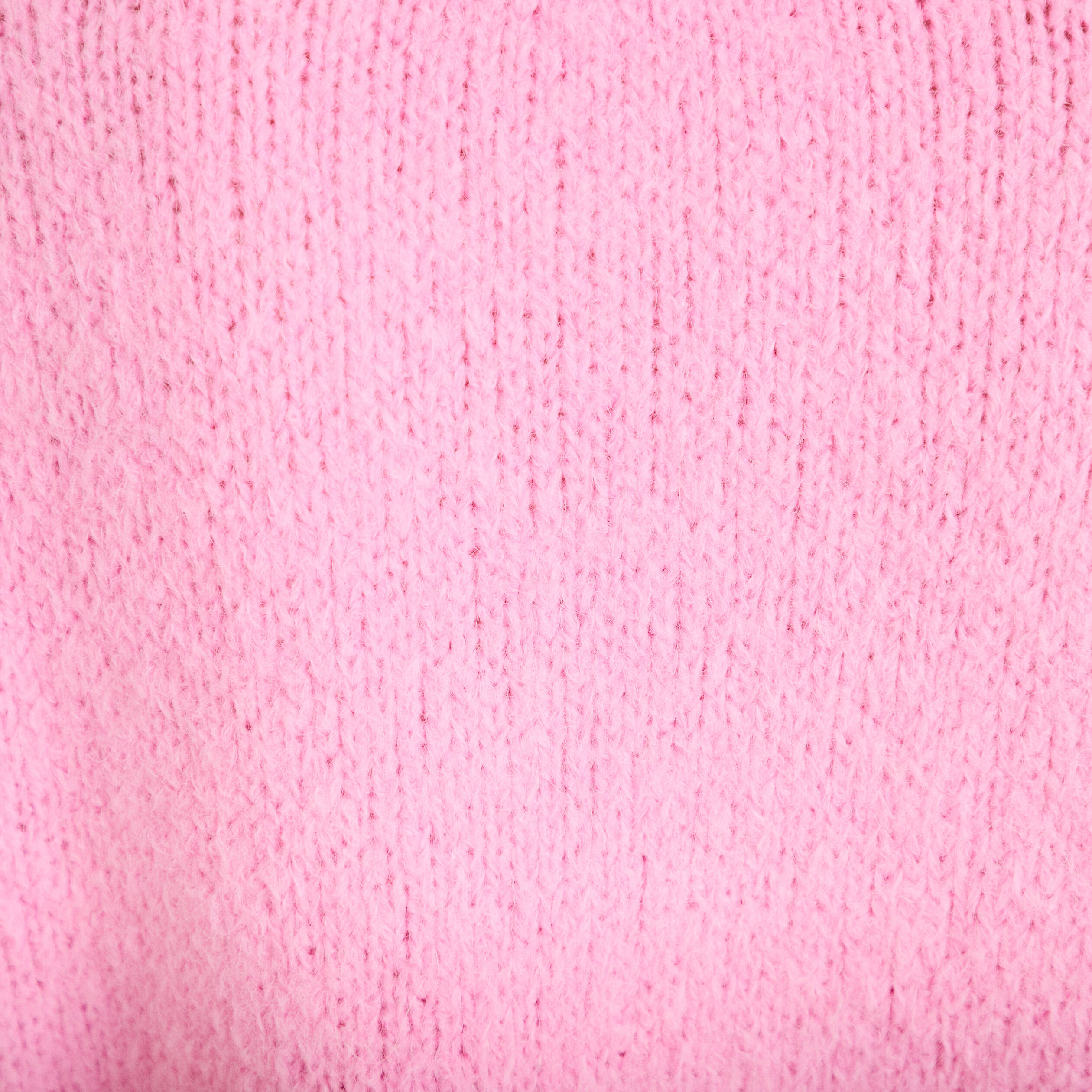 Pull ample col rond manches longues rose femme