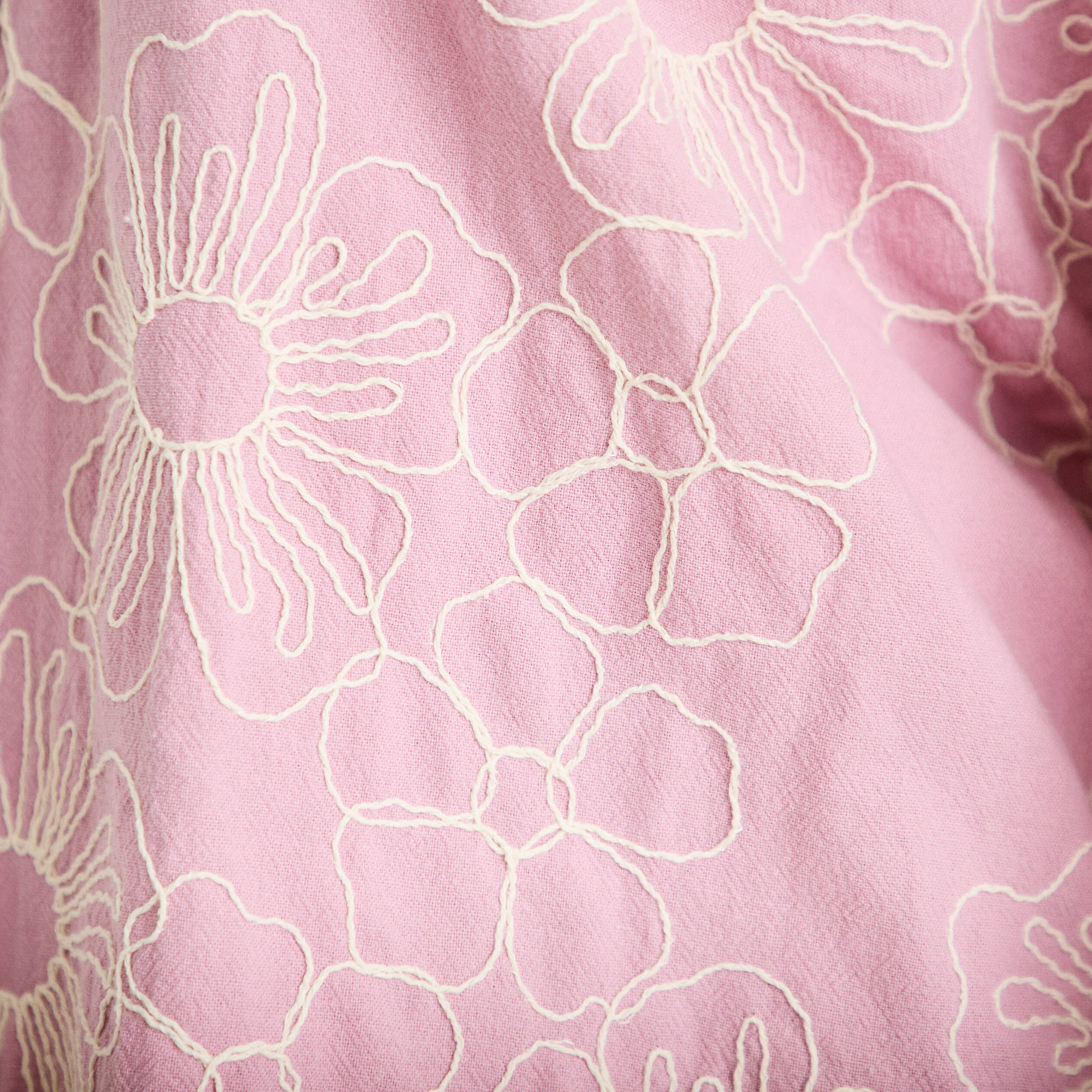 Blouse boyfriend manches 3/4 rose clair femme