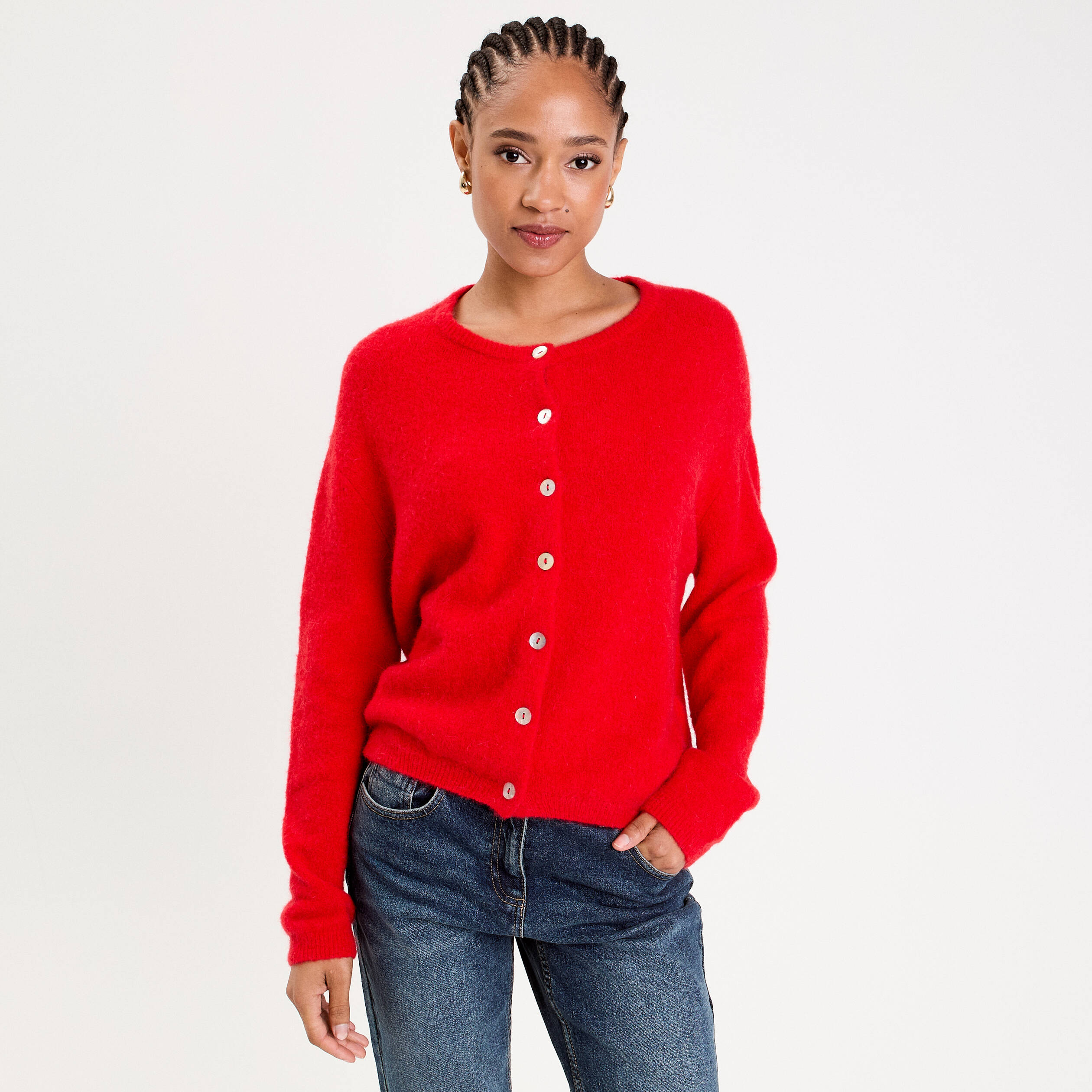 Cardigan Long Femme Léger Tricot – Manches Longues, Ouvert Devant, Élégant Printemps Automne Avec Poches