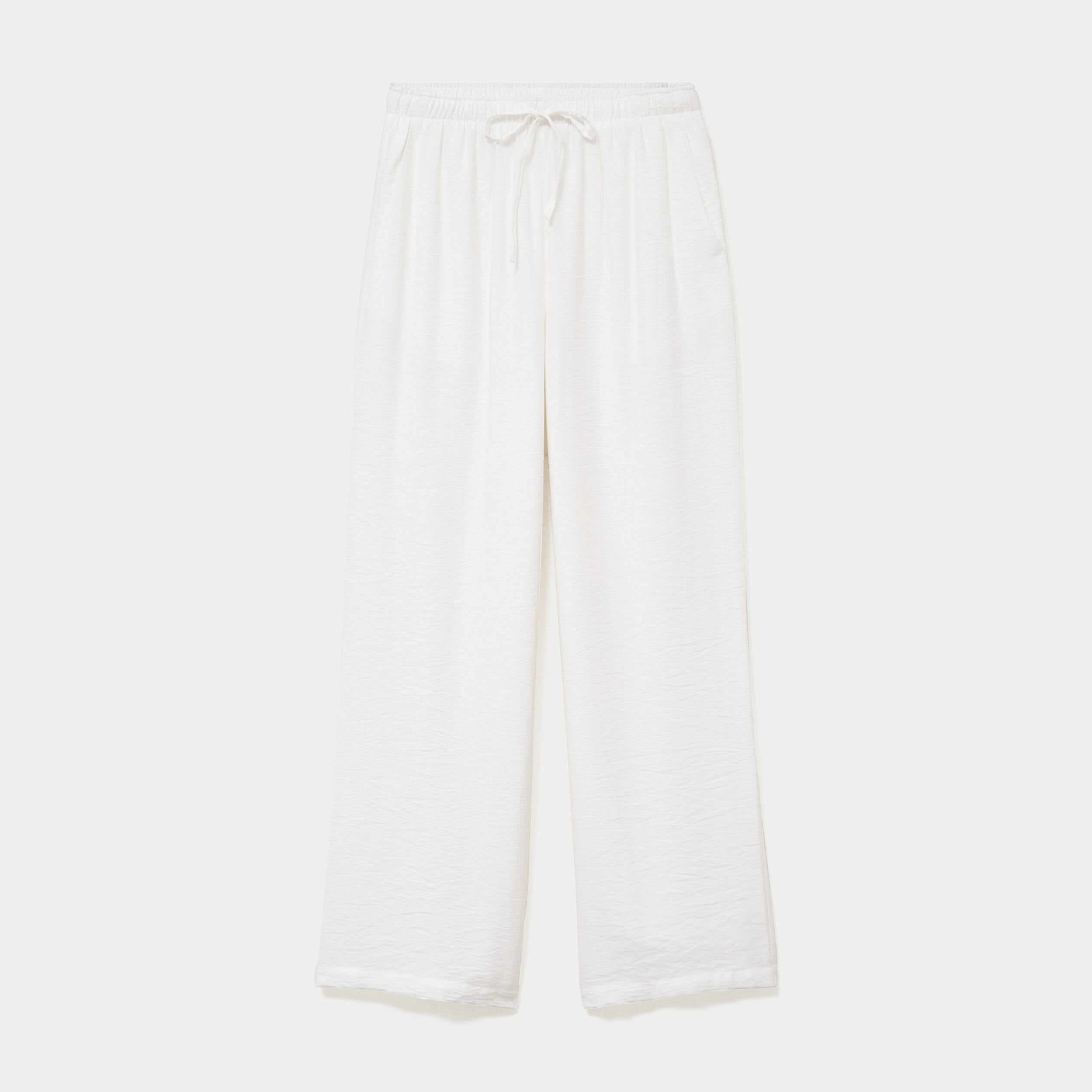 Pantalon bootcut taille standard ecru femme