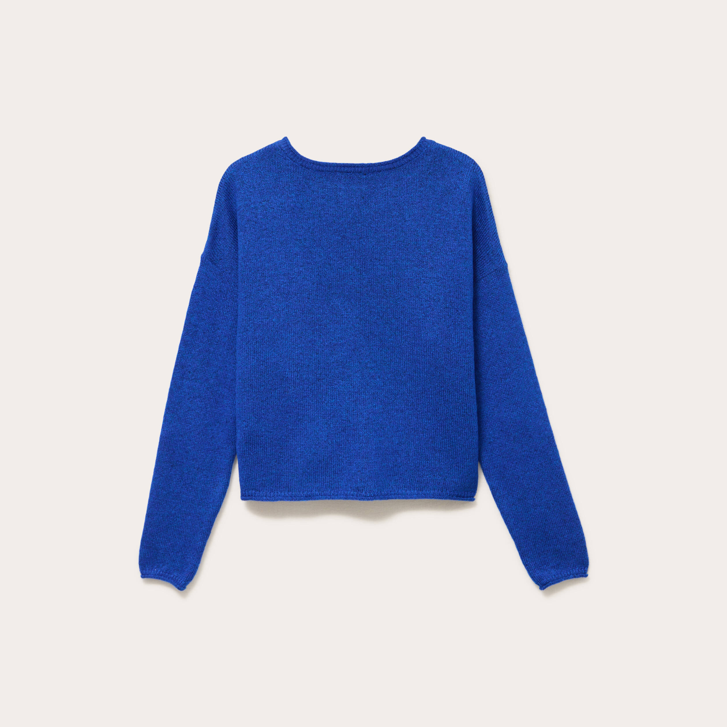 Pull manches longues bleu electrique femme