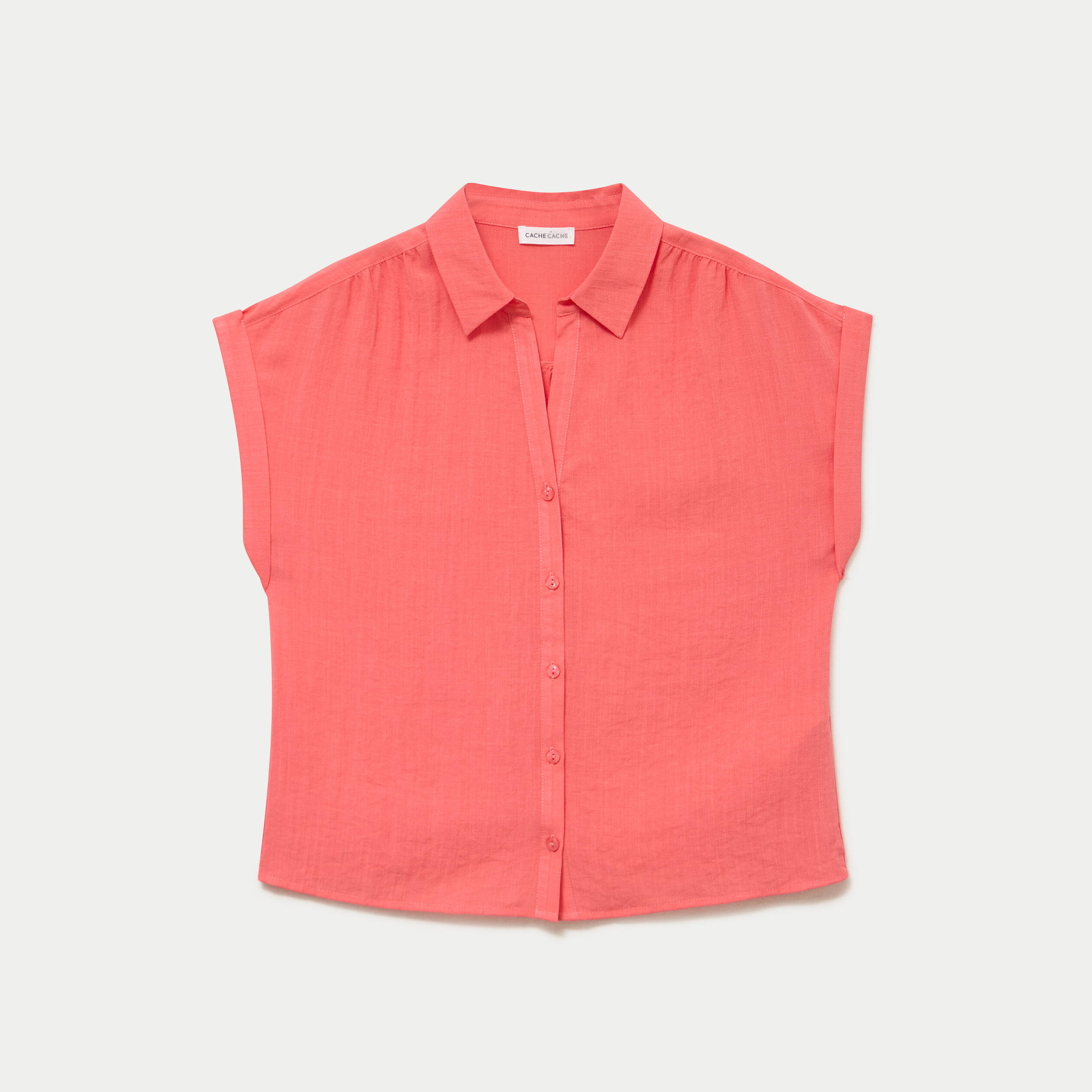 Blouse manches courtes rose femme