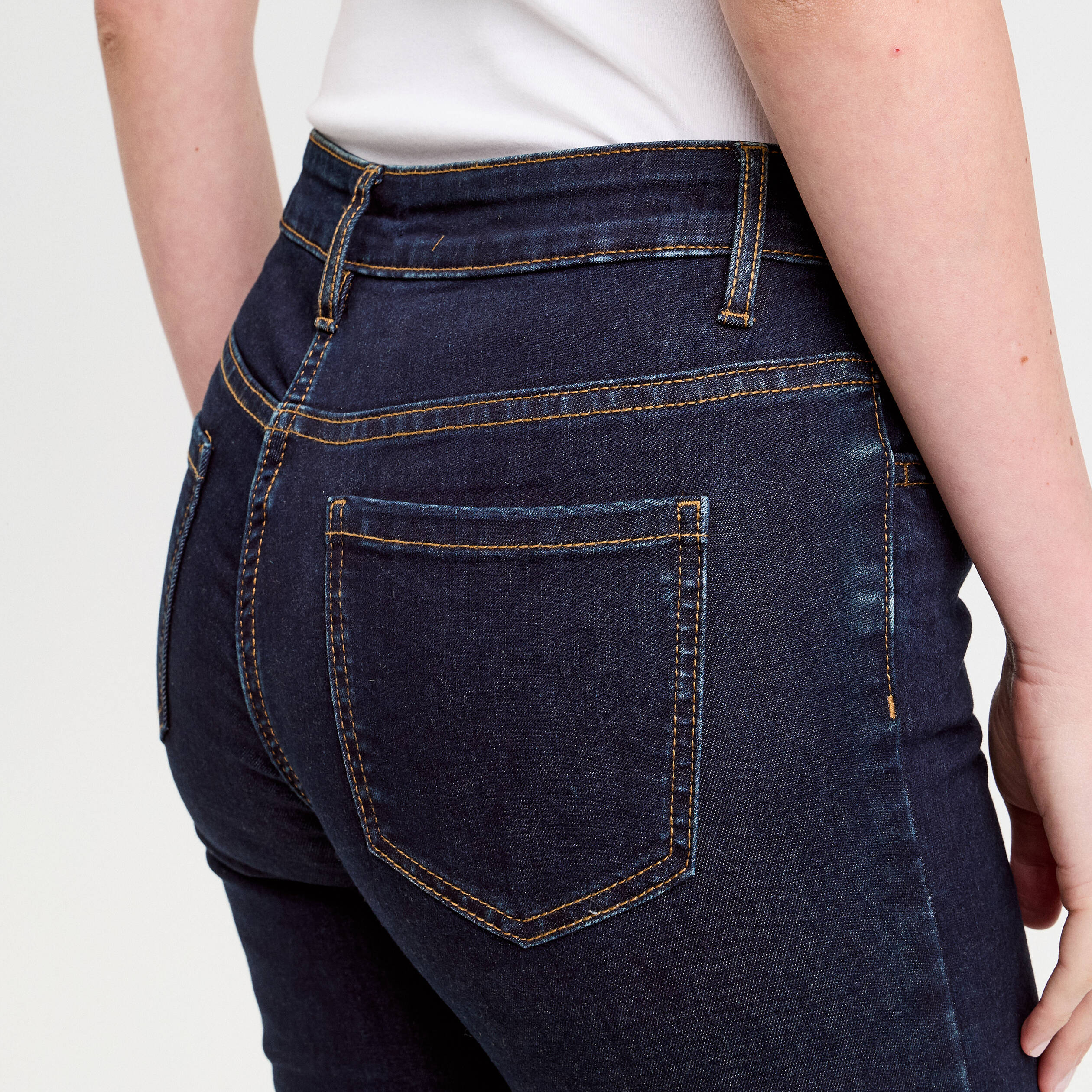 Jeans slim 5 poches denim brut femme
