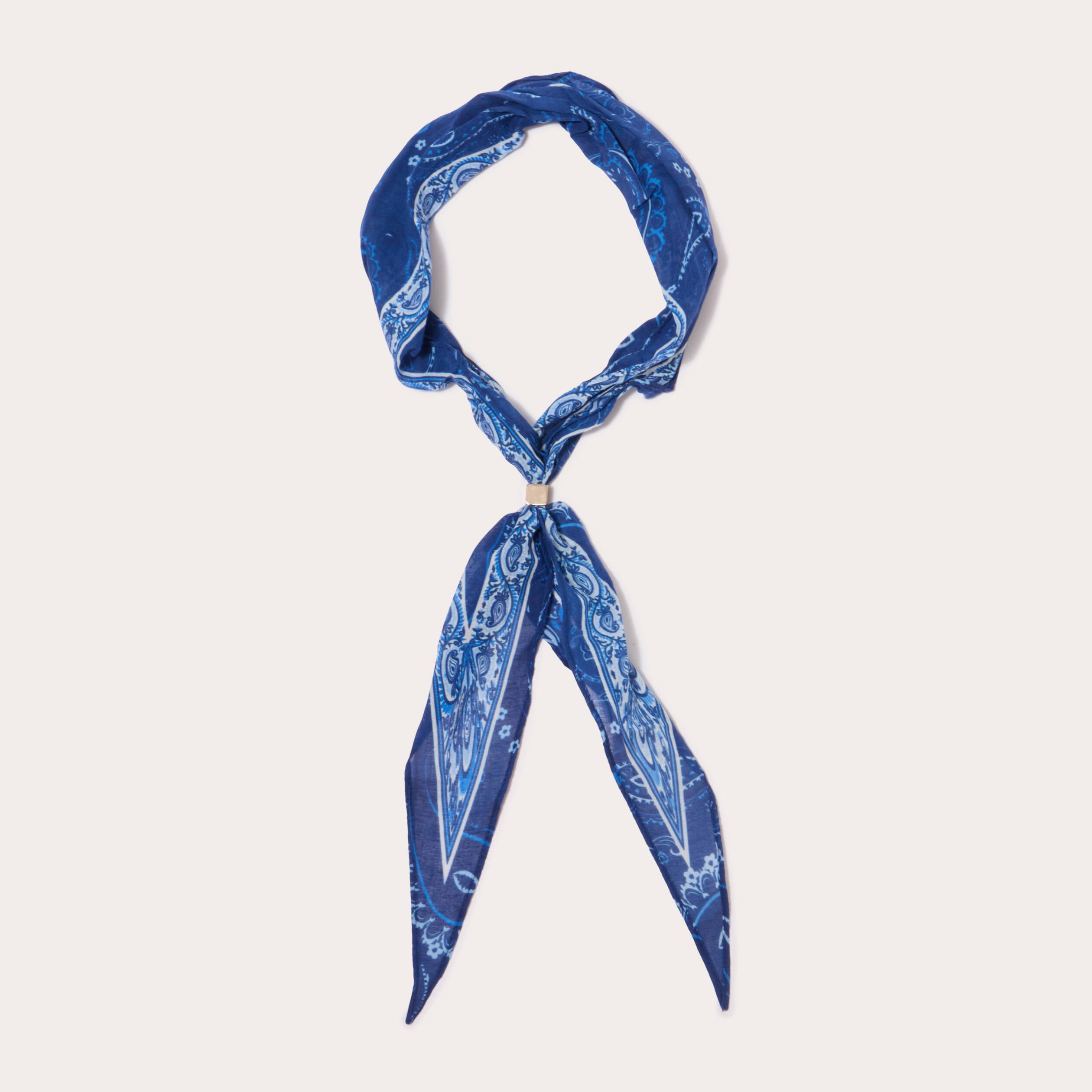 Foulard bleu fonc&eacute; femme
